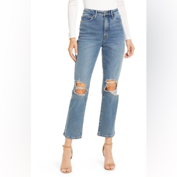 Good American Good Vintage Flare Jeans in Blue800 Size 27/4 Women - Picture 1 of 14